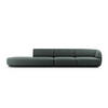 LINKES-SOFA Miley aus Chenille-Stoff petrol 4 Sitzplätze - Petrol, Textil (90/70/323cm) - Micadoni