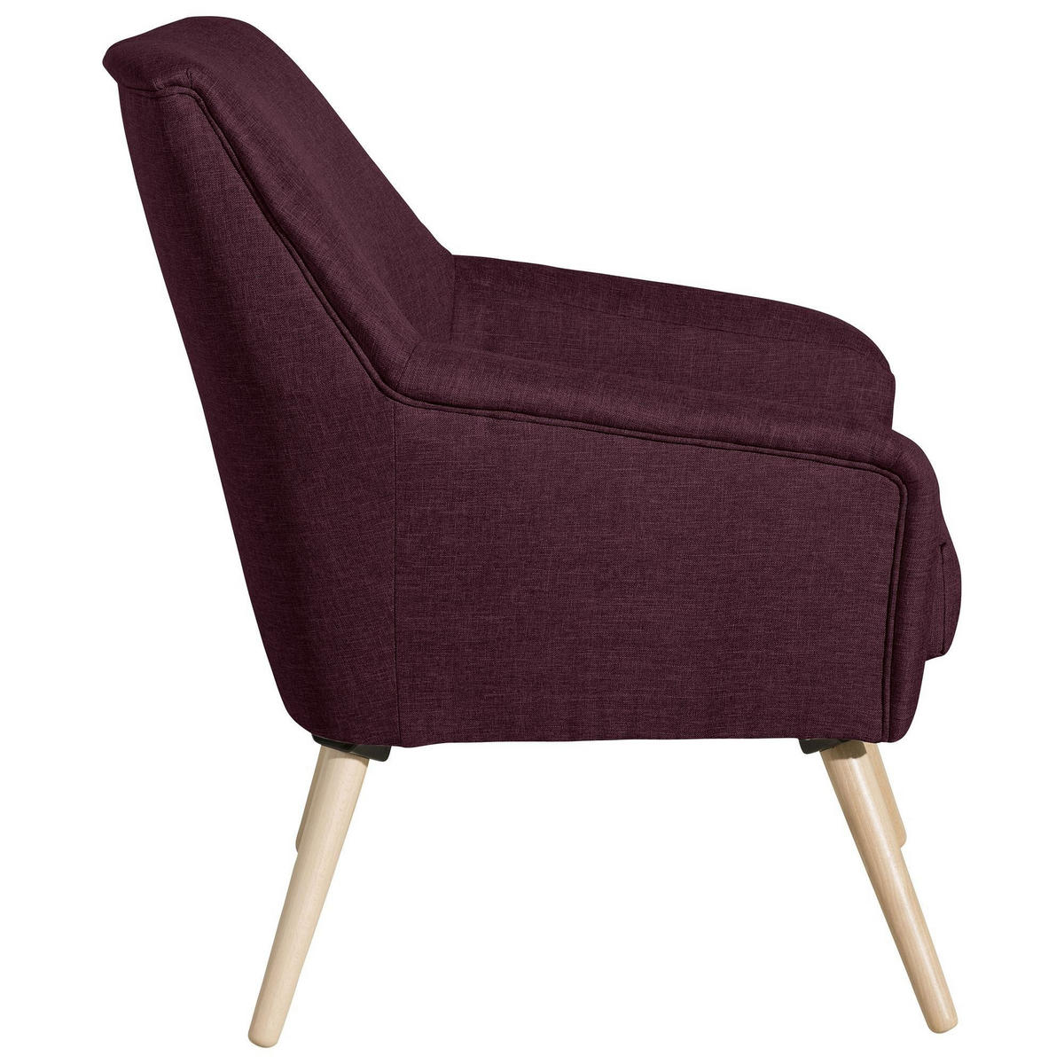 SESSEL Kachka Bezug Flachgewebe Buche natur / burgund - Weinrot, Kunststoff (67/81/71cm) - 58aufmkessel