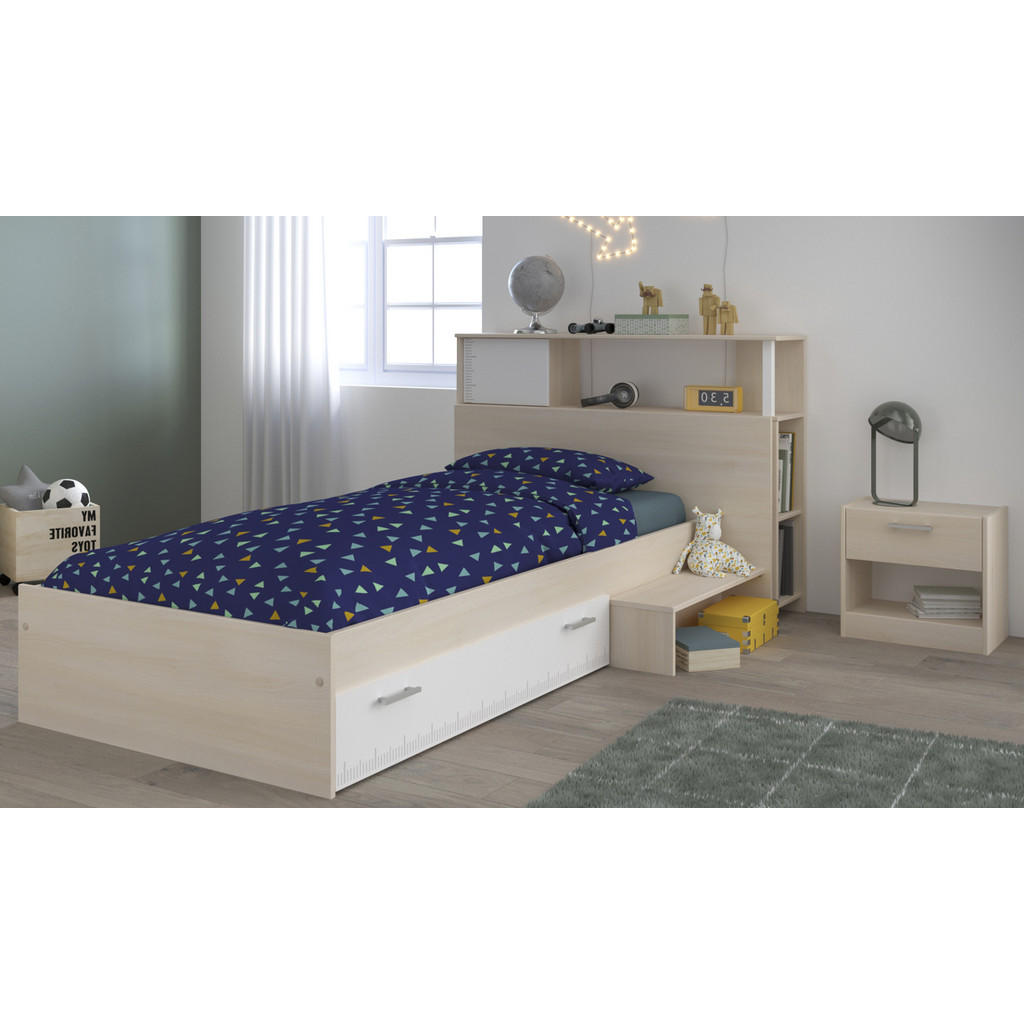Thumbnail - Parisot Meuble Kinderzimmer, Akazie, Weiß, Kunststoff, Nachbildung,Akazie, Holz Optik, 5 Fächer, 2 Schubladen, einzeln s...