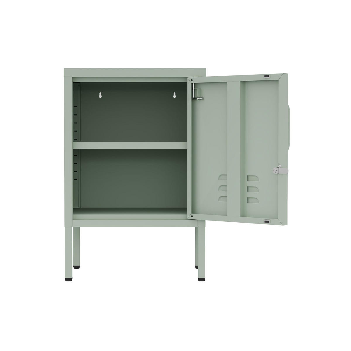 NACHTSCHRANK mit Tür Grün 40/35/60 - Grün, Metall (40/60/35cm) - Mobili Rebecca