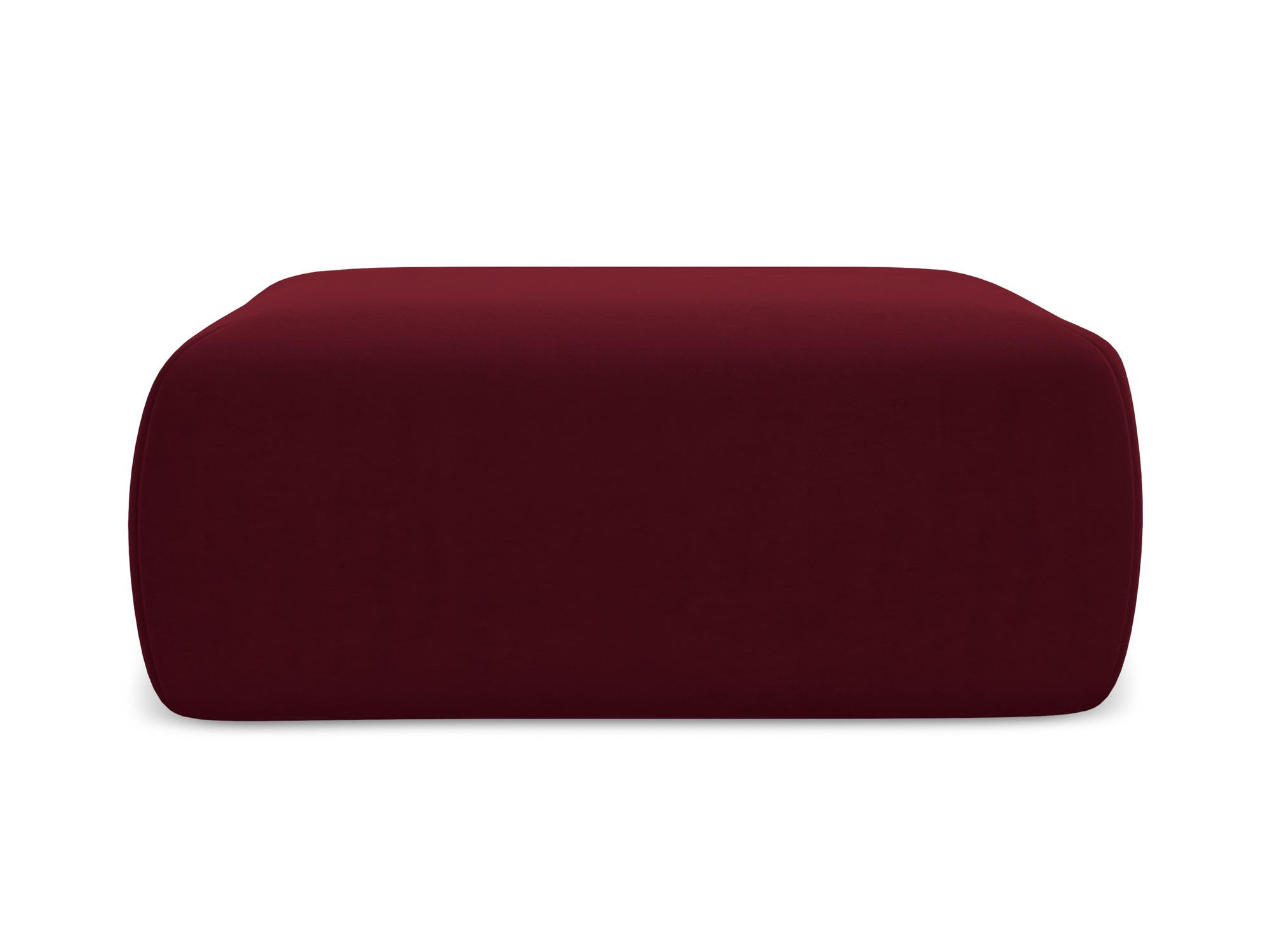 POUF Samt Stoff Rot - Bordeaux/Rot, Kunststoff/Textil (102/40/62cm) - Makamii