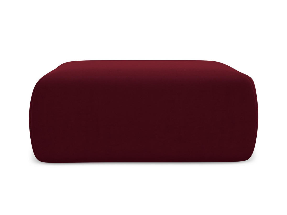 POUF Samt Stoff Rot - Bordeaux/Rot, Kunststoff/Textil (102/40/62cm) - Makamii