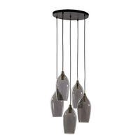 HÄNGELAMPE Lukaro Grau Ø45/36 cm - Grau, Glas (45/45/36cm) - Light & Living