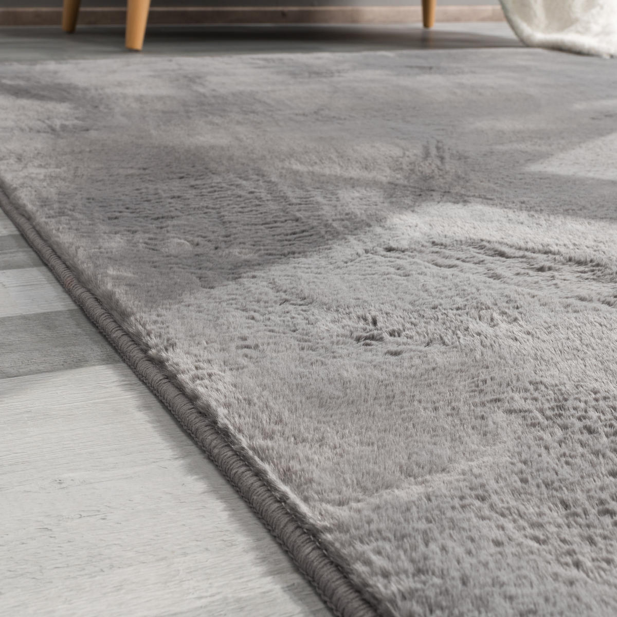 HOCHFLORTEPPICH 100/200 cm Soft 380 - Anthrazit, Textil (100/200cm) - Paco Home