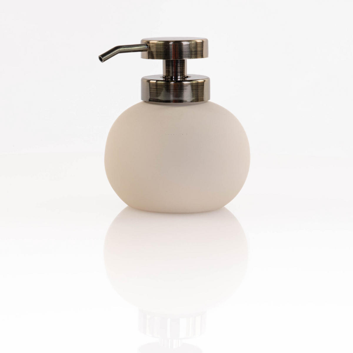 FLÜSSIGSEIFENSPENDER Dou 10,1/10,1/12,2 cm - Beige, Kunststoff (10.1/12.2/10.1cm) - 5five Simply Smart