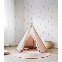 VLIESTAPETE Eiscreme 50 cm x 10 m, mehrfarbig - Pastellblau/Pink, Papier (1000/50cm) - Lilipinso