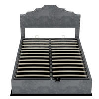 STAURAUMBETT 140/200 cm DE-35423 mit Gaslift-Staufach Grau - Grau, Metall (140/200cm) - ComfortXL