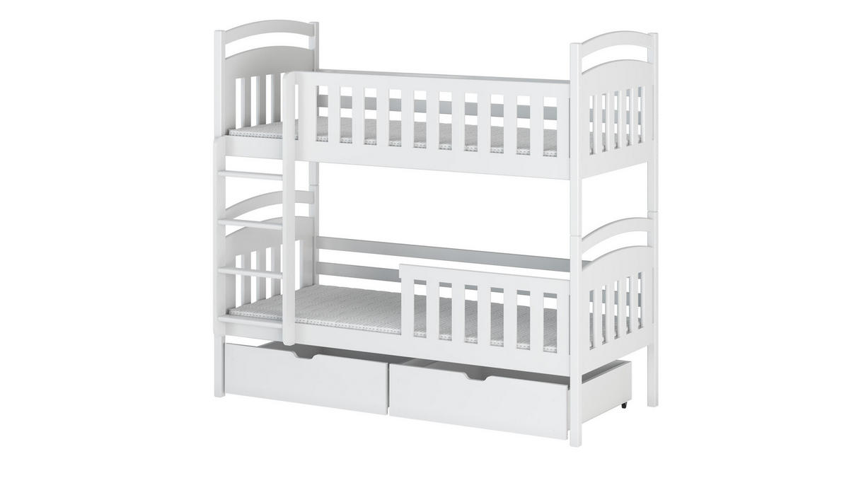 ETAGENBETT WEIß - Weiß, Holz (90/200cm) - FURNLUX