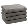 DUSCHTÜCHER, 4er-Set, 70x140 cm, 100% Baumwolle, Grau - Anthrazit, Textil (70/140cm) - Zollner