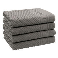 DUSCHTÜCHER, 4er-Set, 70x140 cm, 100% Baumwolle, Grau - Anthrazit, Textil (70/140cm) - Zollner