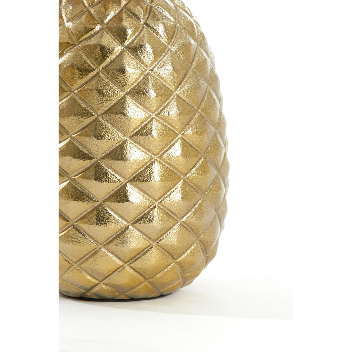 LAMPENFUSS Pineapple Gold 20/19/37 cm - Goldfarben, Metall (20/19/37cm) - Light & Living