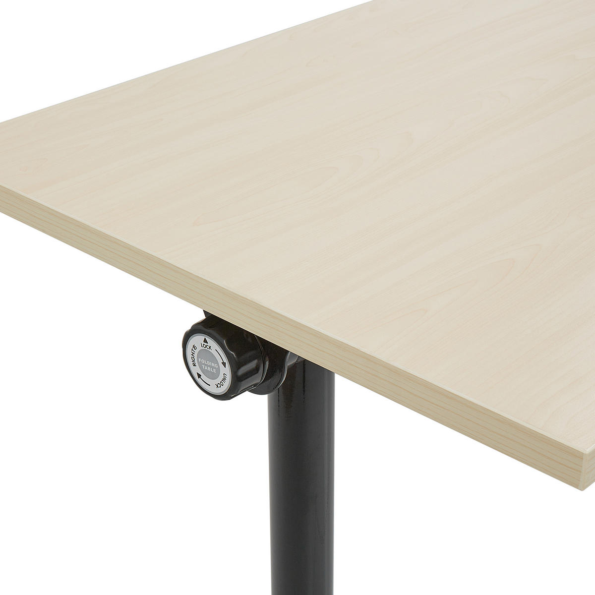 PSACÍ STŮL Skládací Světle hnědý 120/60 cm s kolečky Cavi - černá/hnědá, kompozitní dřevo (60/120/75cm) - Beliani