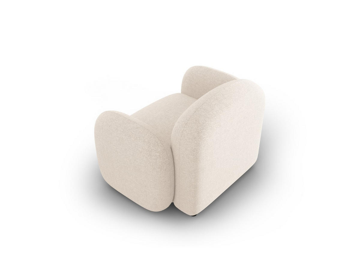 SESSEL Blair aus Chenille-Stoff beige clair melange - Beige, Textil (87/80/119cm) - Micadoni