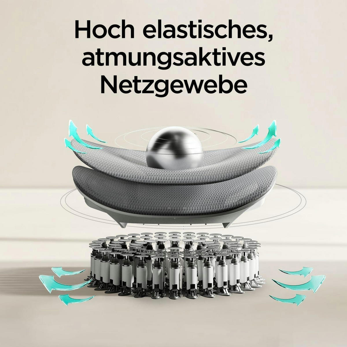 BÜROSTUHL E3 Air mit dynamischer Lendenstütze und 3D-Kopfstütze Schwarz - Schwarz, Textil (57/39/76cm)