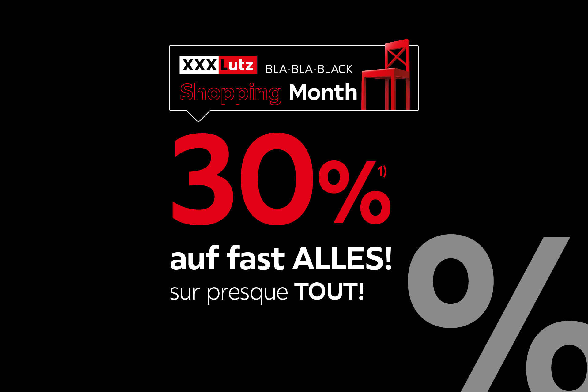 Black Shopping Month: 30% auf fast alles