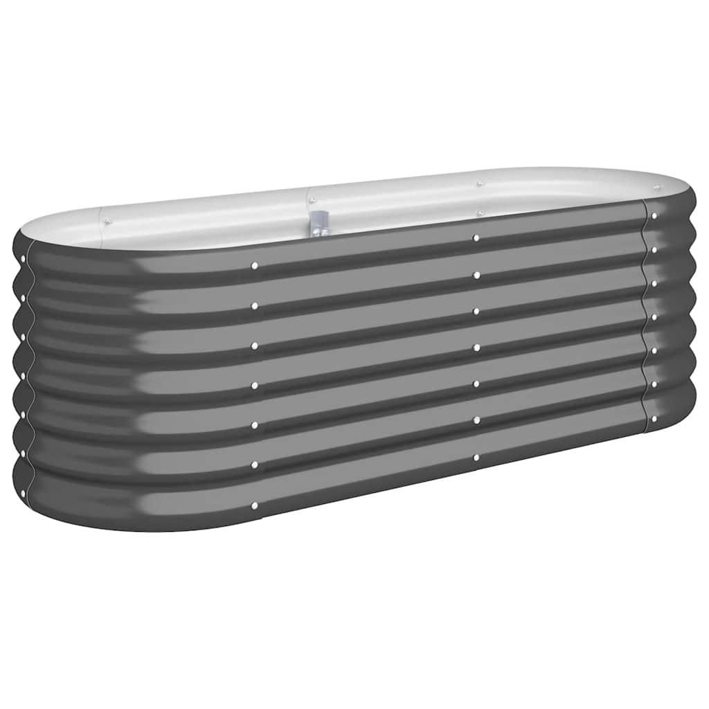 vidaXL Hochbeet Grau 114x36x114 cm