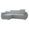 ECKSOFA Boston Mini, Seite: Links - LC+2R - Chromfarben/Blaugrau, Holz/Textil (255/170cm) - MIRJAN24