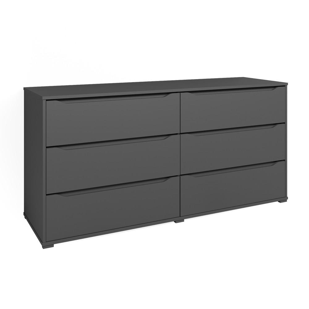 KOMMODE Ruben Anthrazit 160 x 77.6 cm - Anthrazit, Holzwerkstoff (48/77.6/160cm) - Vicco