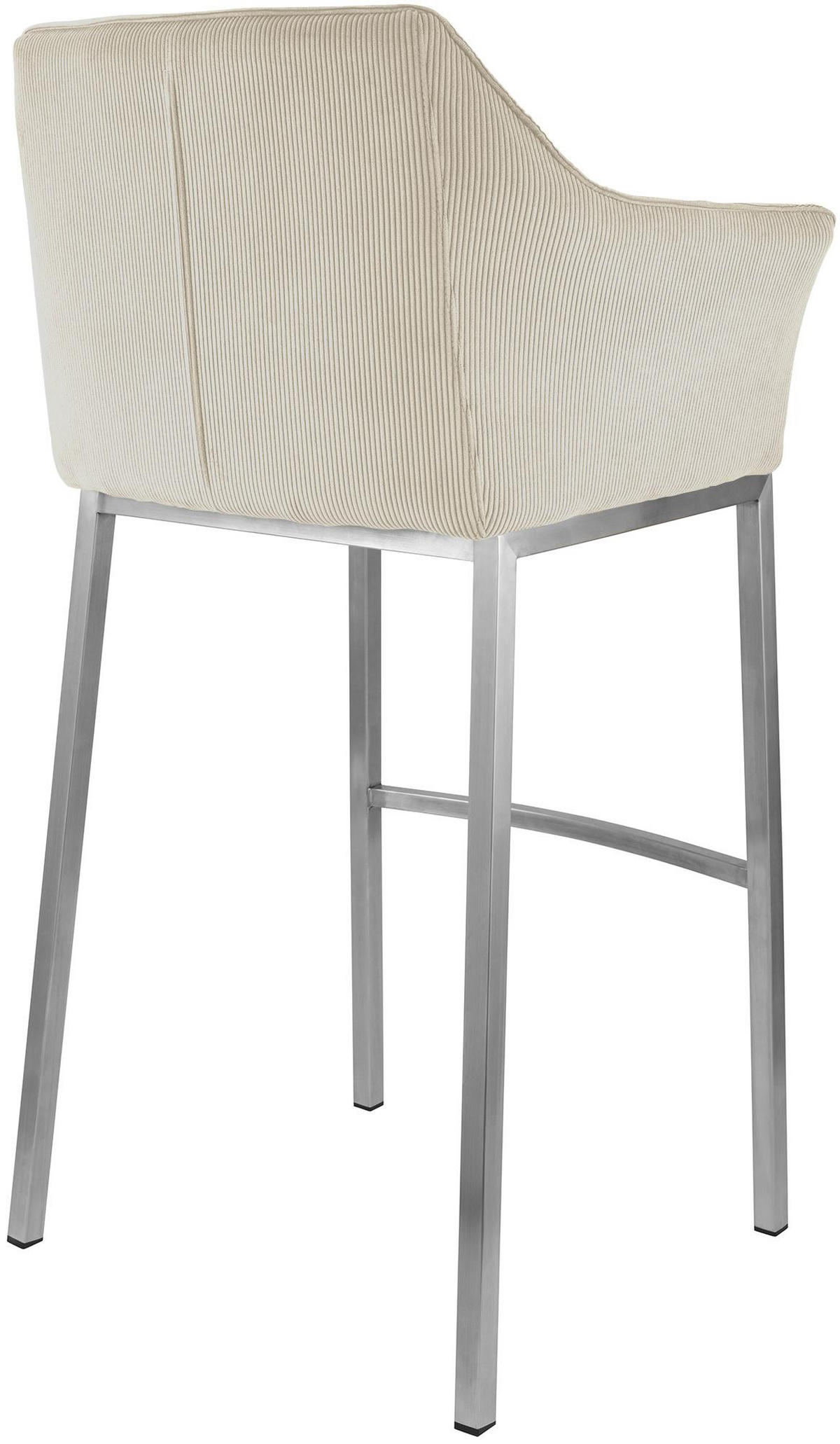 BARHOCKER Metall Creme - Edelstahlfarben/Creme, Metall (64/110/48cm) - CLP