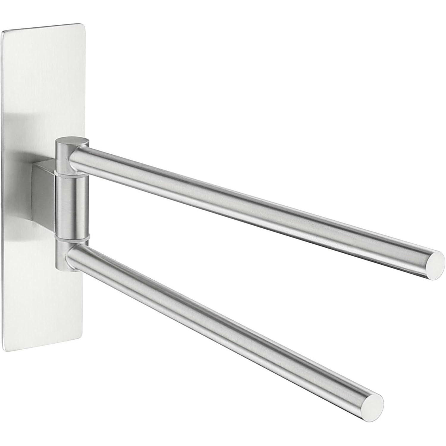 HANDTUCHHALTER schwenkbar 22 cm Edelstahl silber - Silberfarben, Metall (14/4/22cm)