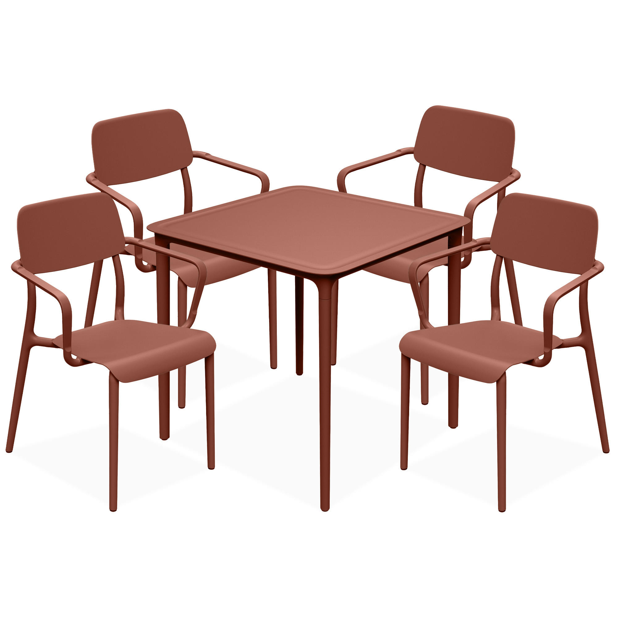 GARTENMÖBEL-SET GALIO, 5-tlg - Orange, Kunststoff - KONSIMO®