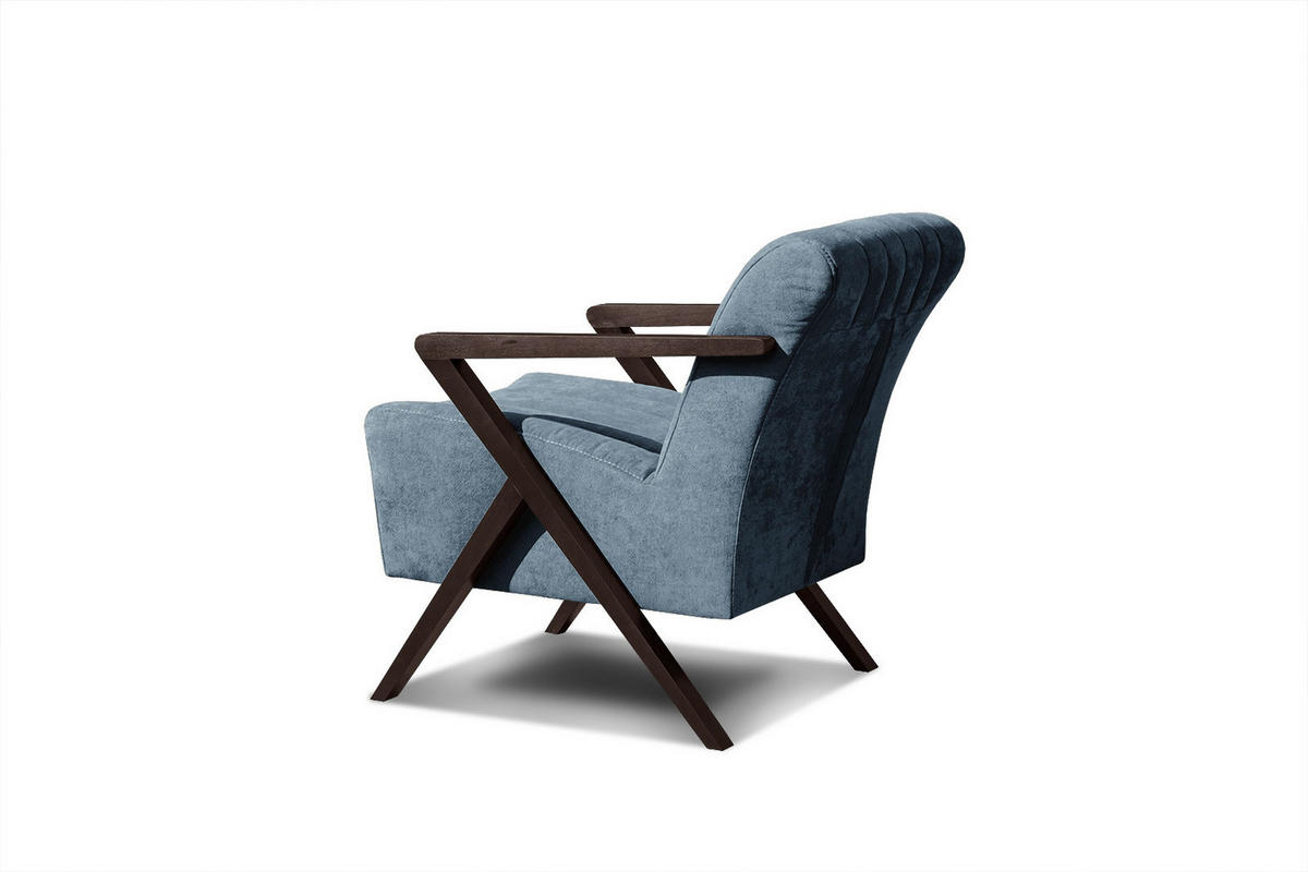 SESSEL LEBRON, blau - Blau, Holzwerkstoff/Textil (65/82/79cm) - Courtois Laville