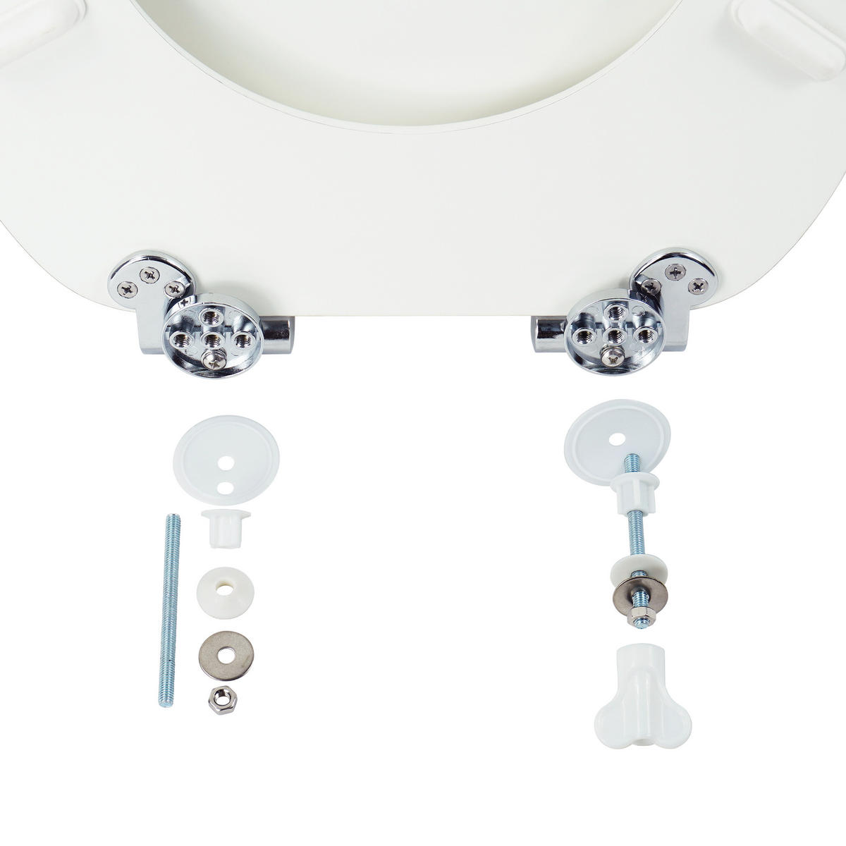 TOILETTENDECKEL - Weiß, Holzwerkstoff/Kunststoff (37.5/5.5/43.5cm) - Relaxdays