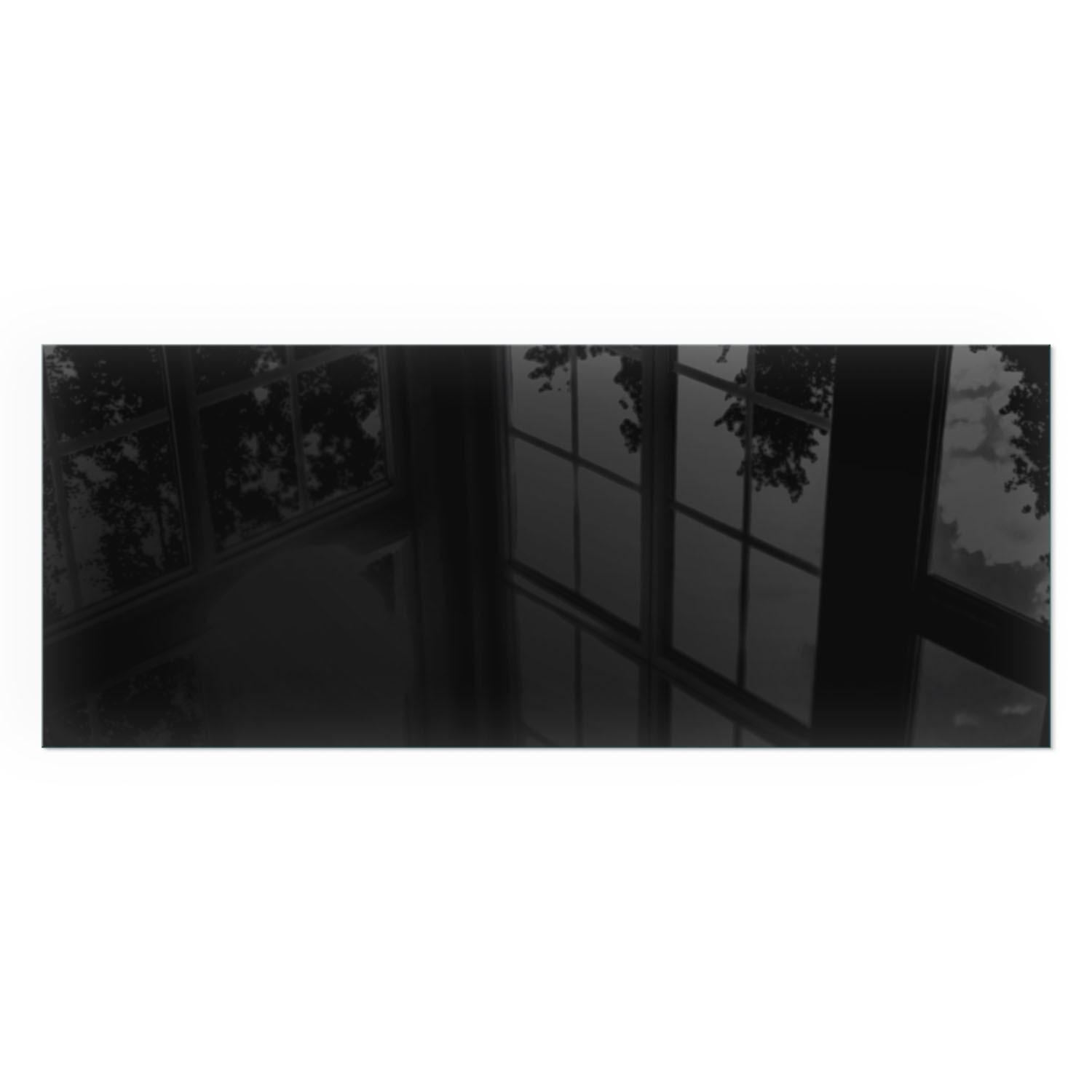 GLASPLATTE für Kamin 125x50 cm - Schwarz, Glas (125/50/0.4cm) - TULUP