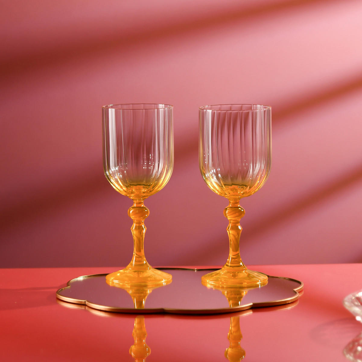 WEINGLÄSER, 2er-Set, 300 ml - Gelb, Glas (0.3L) - Krosno Glass