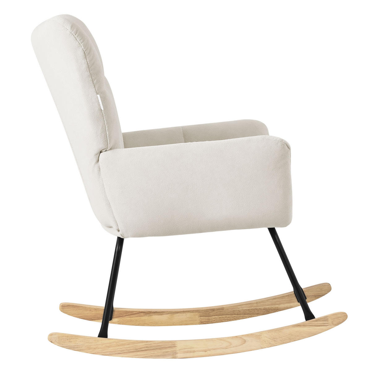 SCHAUKELSESSEL - Weiß, Metall (88/95/69cm) - ML-DESIGN