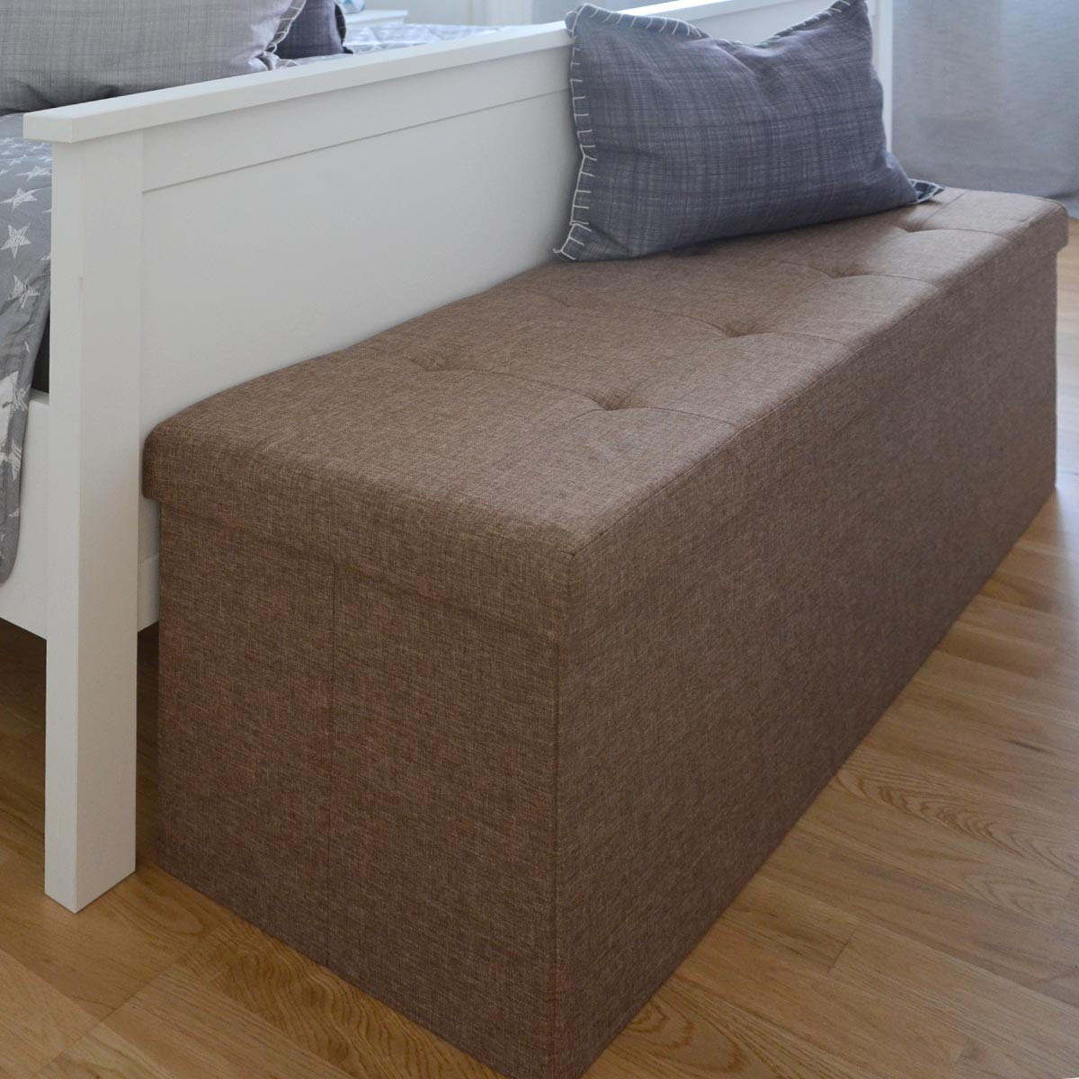 SITZBANK Faltbar, 110/38/38 cm, mit 2 Trennwänden, 120 Liter, Braun - Braun, Kunststoff (38/38/110cm) - Dunedesign
