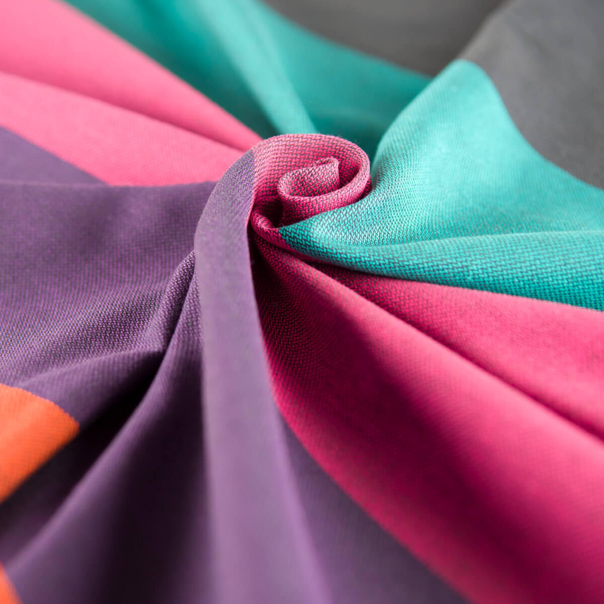 BABYTRAGETUCH Gewebtes Tragetuch - Türkis/Pink, Textil (70/0.1/460cm) - Hoppediz