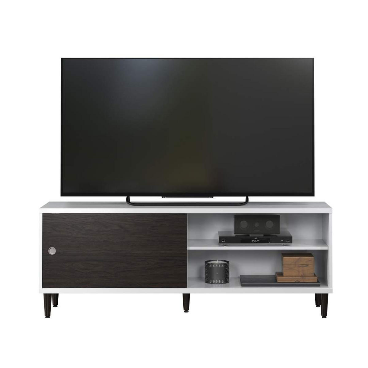 TV TISCH weiß - Weiß, Holzwerkstoff (150/56/40cm) - ebuy24