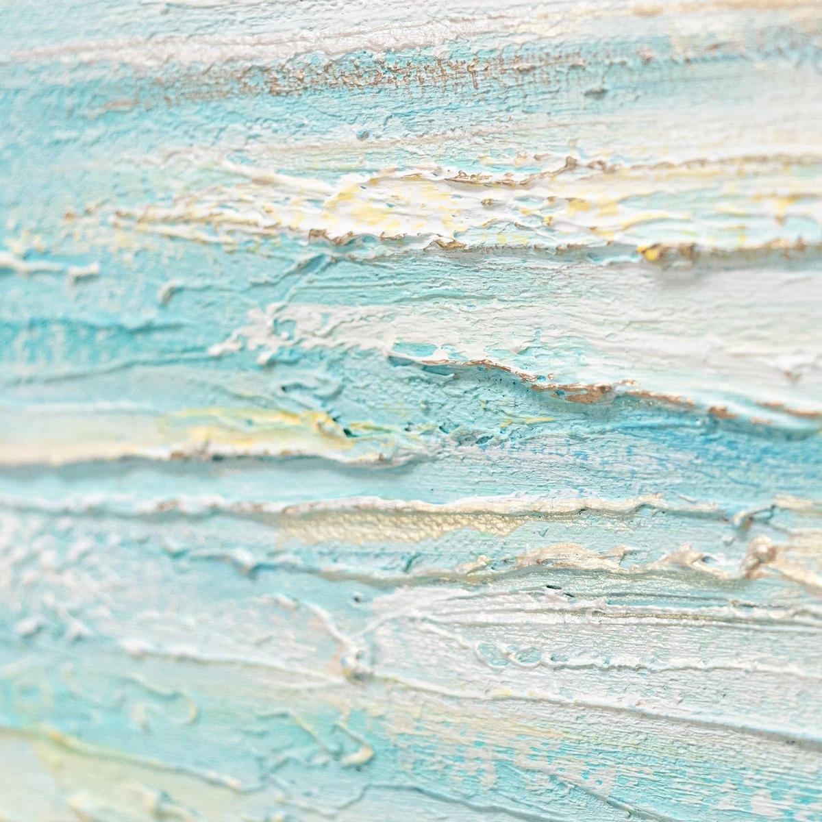GEMÄLDE Meeresblau Schattenfugenrahmen Weiß 120x80 cm - Weiß, Holz (120/80cm) - YS-art gallery