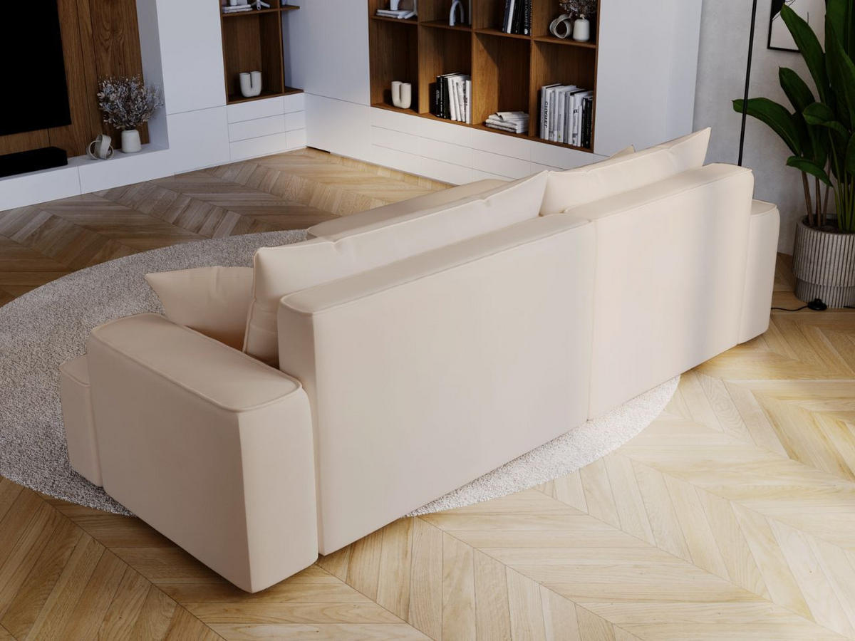 ECKSOFA California Beige Links - Beige, Holz/Textil (165/270cm) - Graingold
