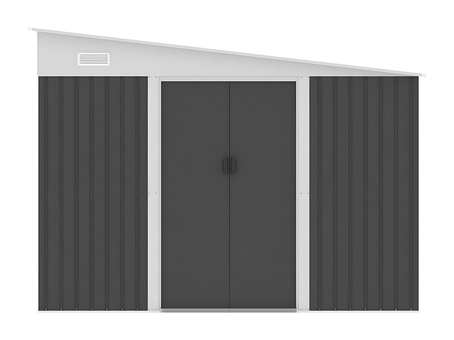 SCHREBERGARTENHAUS - 269 cm x 334 cm - metall - anthrazitgrau Daxton - Anthrazit, Metall (269/168/334cm) - Vente-Unique