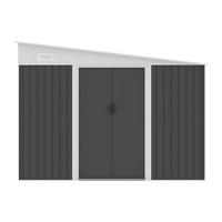 SCHREBERGARTENHAUS - 269 cm x 334 cm - metall - anthrazitgrau Daxton - Anthrazit, Metall (269/168/334cm) - Vente-Unique