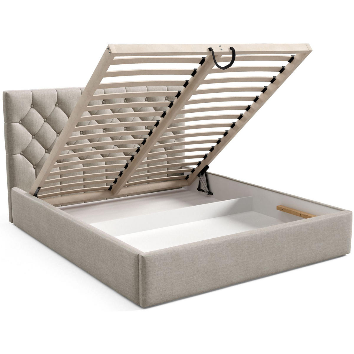 POLSTERBETT Aurevia Beige Samtbezug 160x200 cm - Beige, Textil (160/200cm) - Selsey