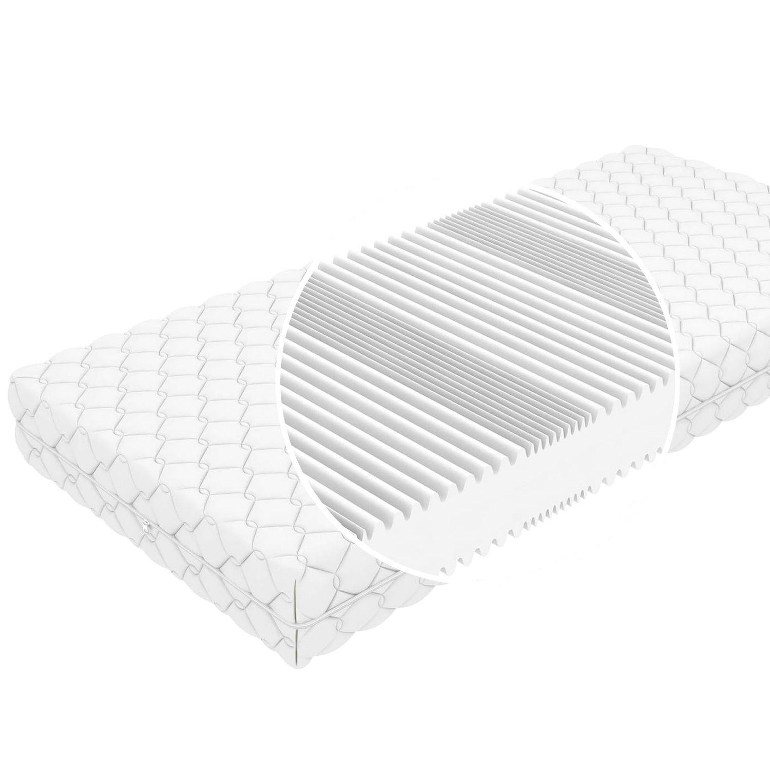 KOMFORTSCHAUMMATRATZE Wellness Stella 90x200 cm mittel Höhe ca. 14,75 cm - Weiß, Textil (90/200cm) - Schlafschatz