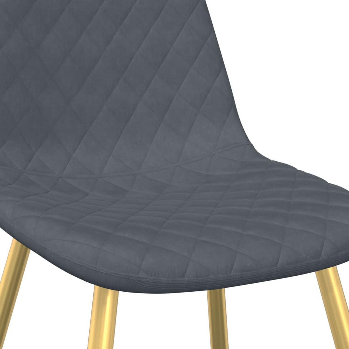 ESSZIMMERSTÜHLE 4 Stk. Dunkelgrau Samt 45*53.5*83cm - Grau, Metall (45/83/53.5cm) - ZMH