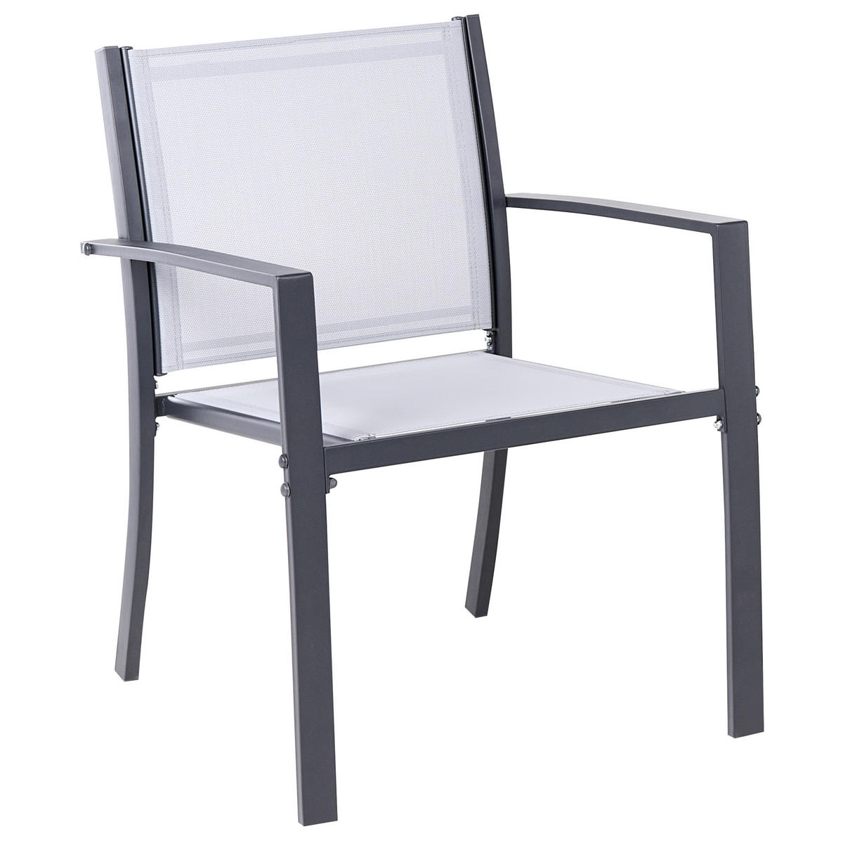 LOUNGE-SET mit Tisch 4-Sitzer TAVOLETO Grau Metall - Grau, Metall - Beliani