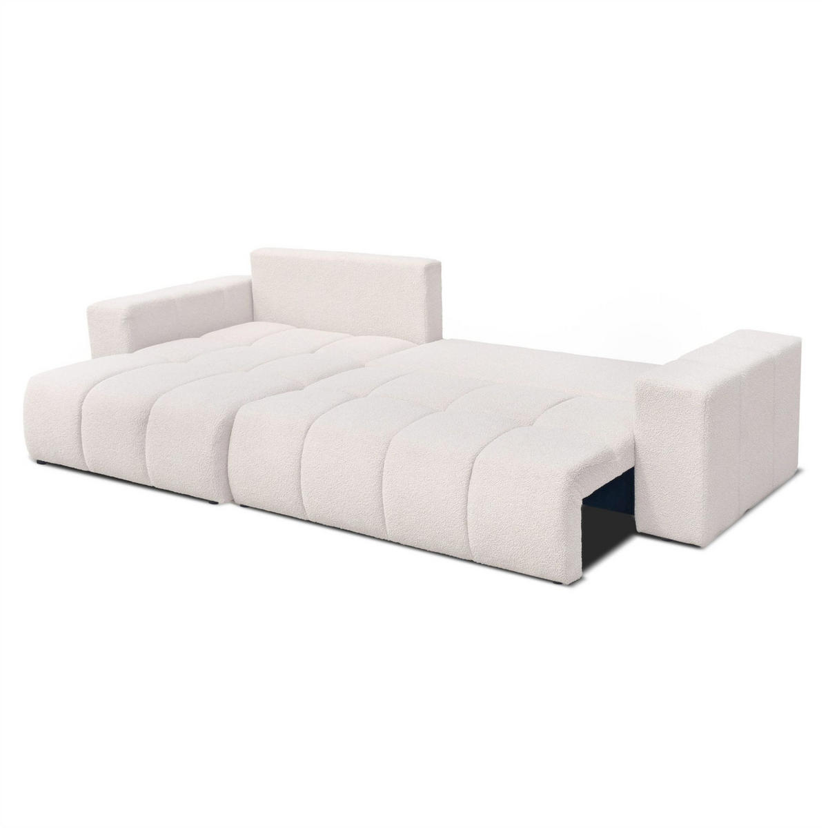 ECKSOFA Anabel Max Mit Schlaffunktion - Weiß, Holzwerkstoff/Textil (278/145cm) - Fun Möbel