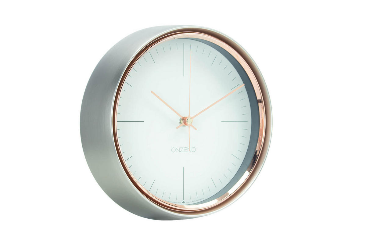 WANDUHR Design Weiß 22/22cm - Weiß, Glas/Holzwerkstoff (0.6/22.4/7cm) - ONZENO
