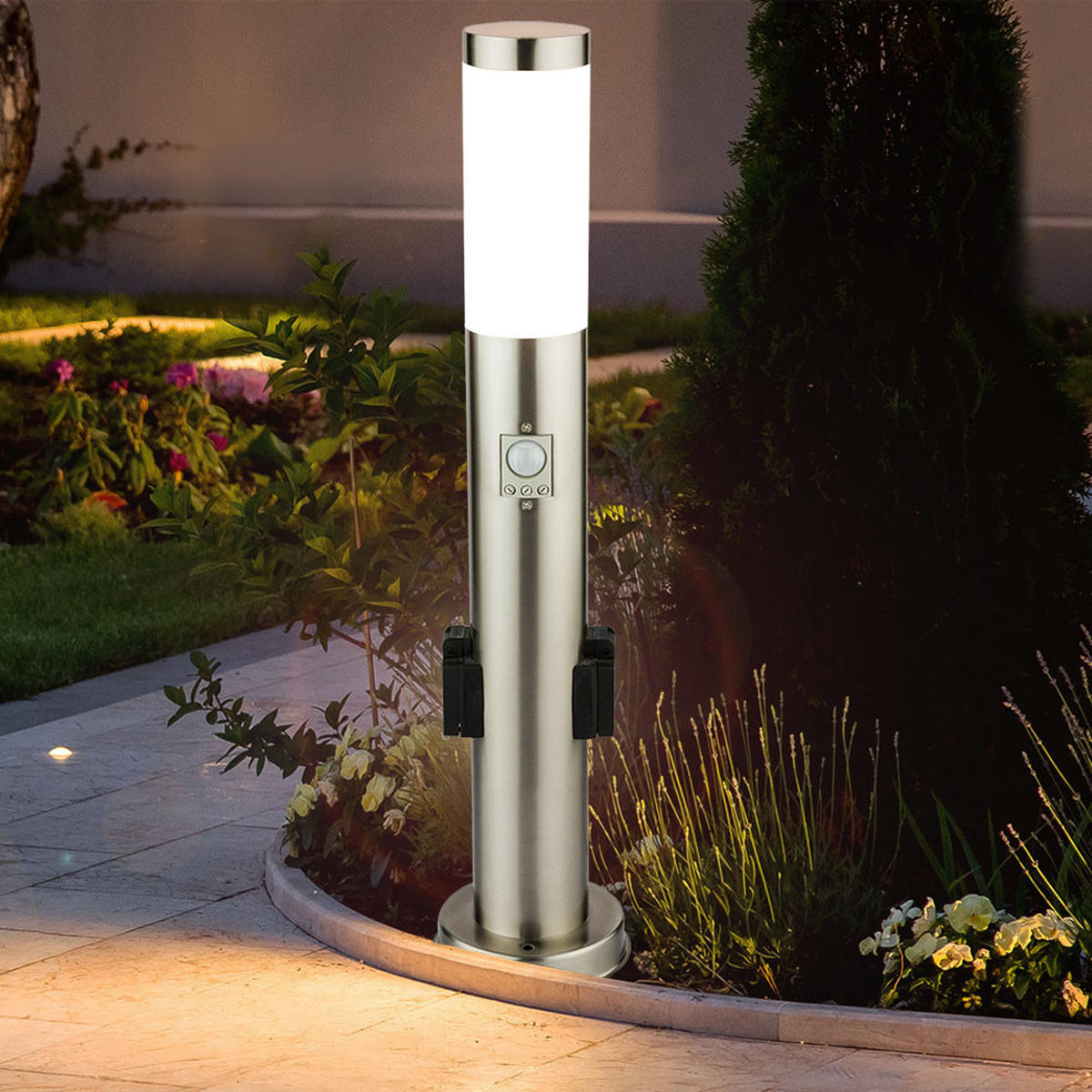 STEHLAMPE BOSTON Silber Opal - Silberfarben, Metall (7.6/7.6/60cm)