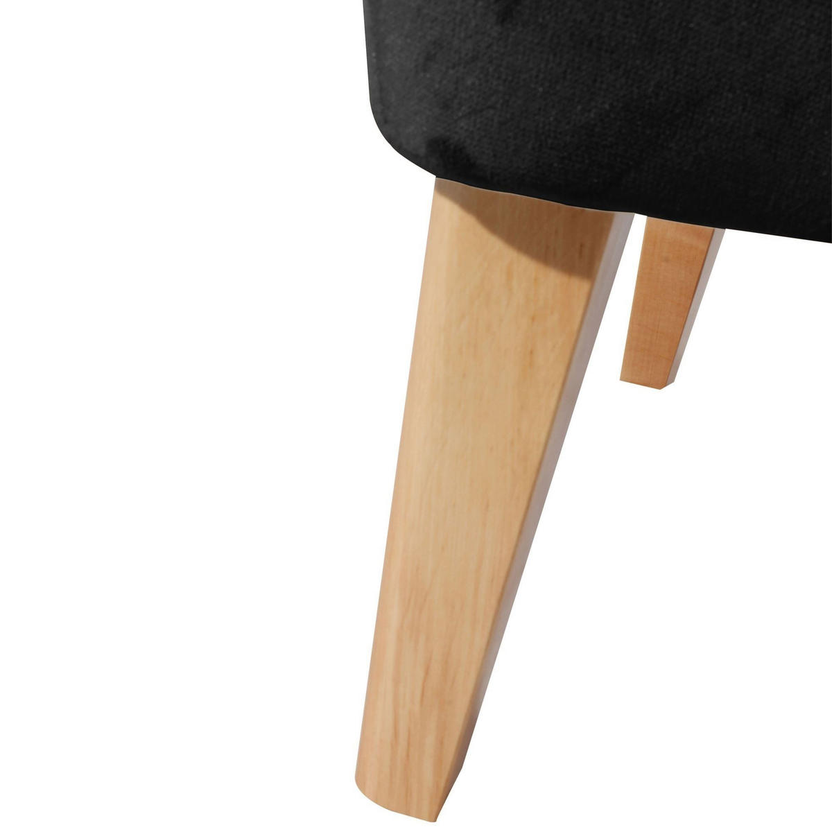 SESSEL Kaiya Bezug Samtvelours Buche natur / schwarz - Schwarz, Kunststoff (71/97/82cm) - 58aufmkessel