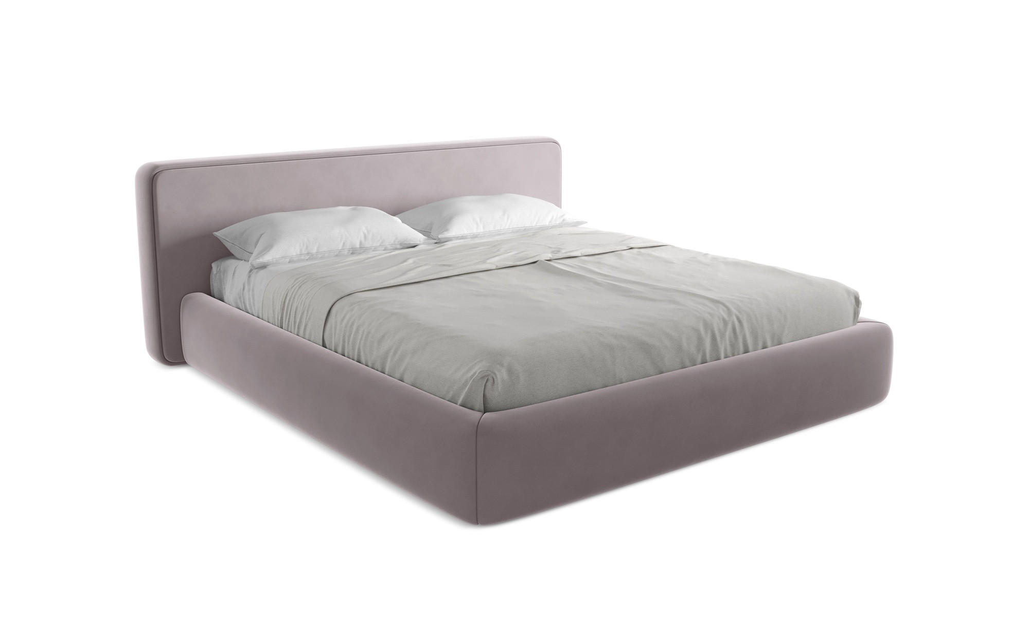 POLSTERBETT mit Bettkasten und Lattenrost 220x225 Violett - Lila/Flieder, Kunststoff/Textil (180/200cm) - Makamii