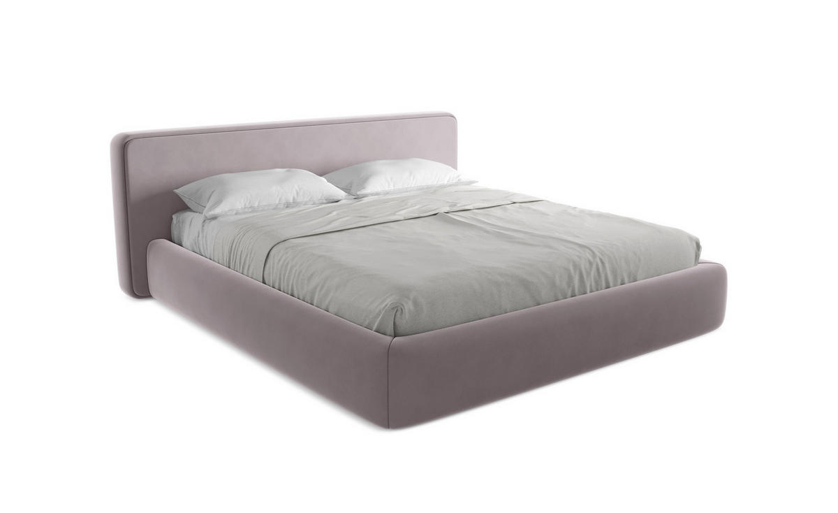 POLSTERBETT mit Bettkasten und Lattenrost 220x225 Violett - Lila/Flieder, Kunststoff/Textil (180/200cm) - Makamii