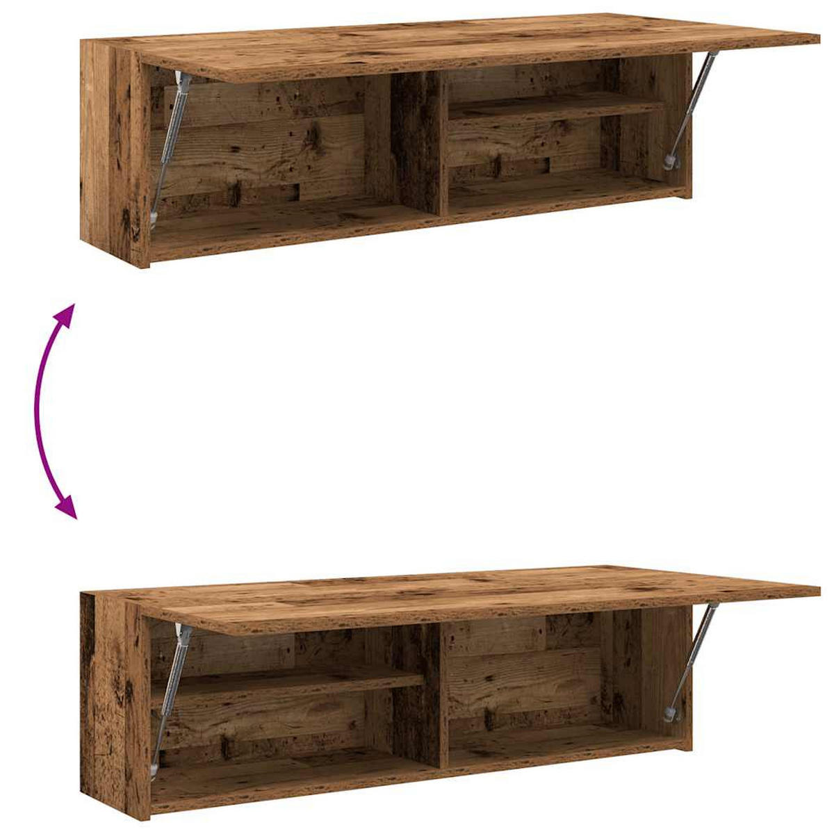 BAD-WANDSCHRANK Altholz-Optik 100/25/30 Cm Holzwerkstoff - Dunkelbraun, Holzwerkstoff (25/30/100cm) - vidaXL