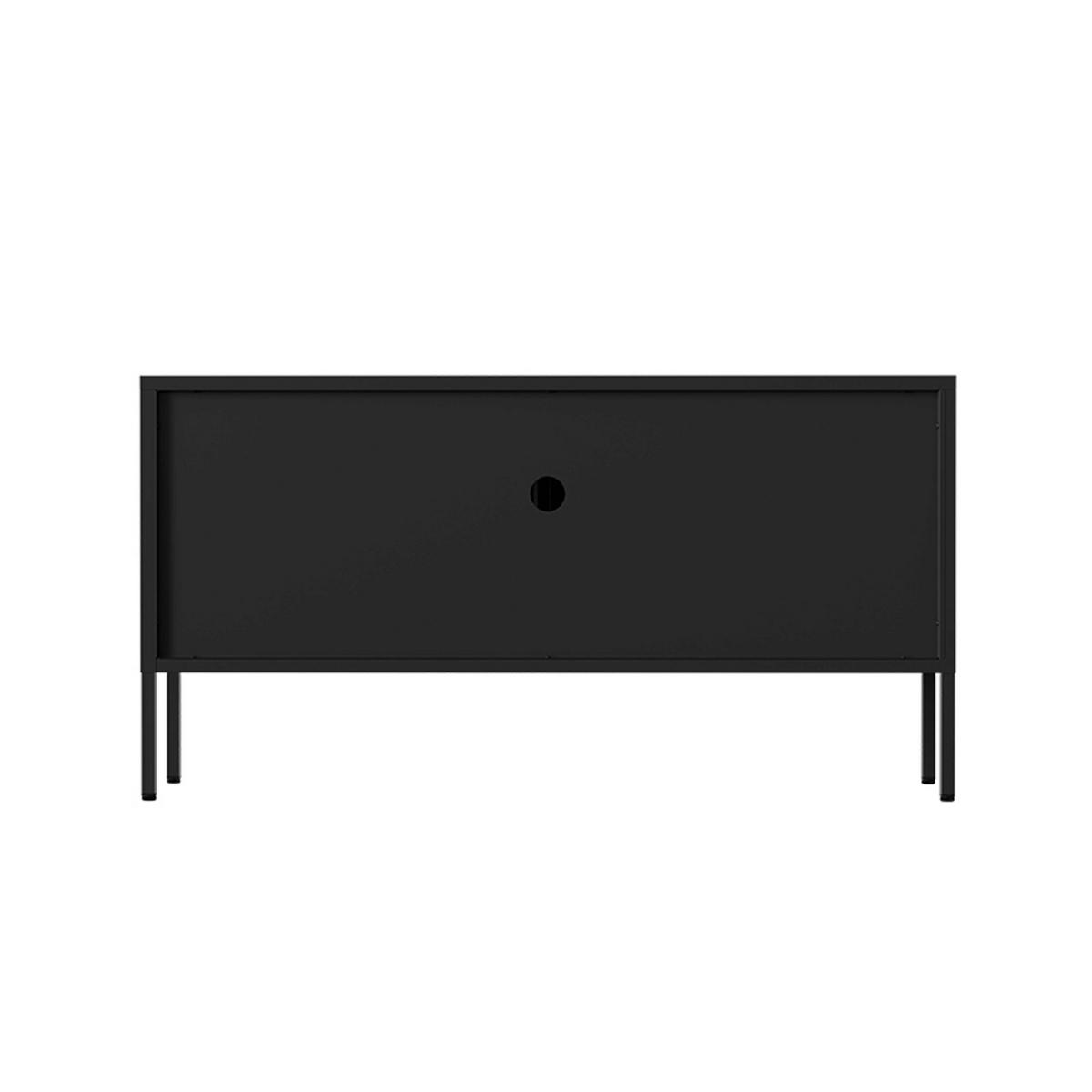 TV-SCHRANK, Schwarz - Schwarz, Metall (115/60/35cm) - Oviala
