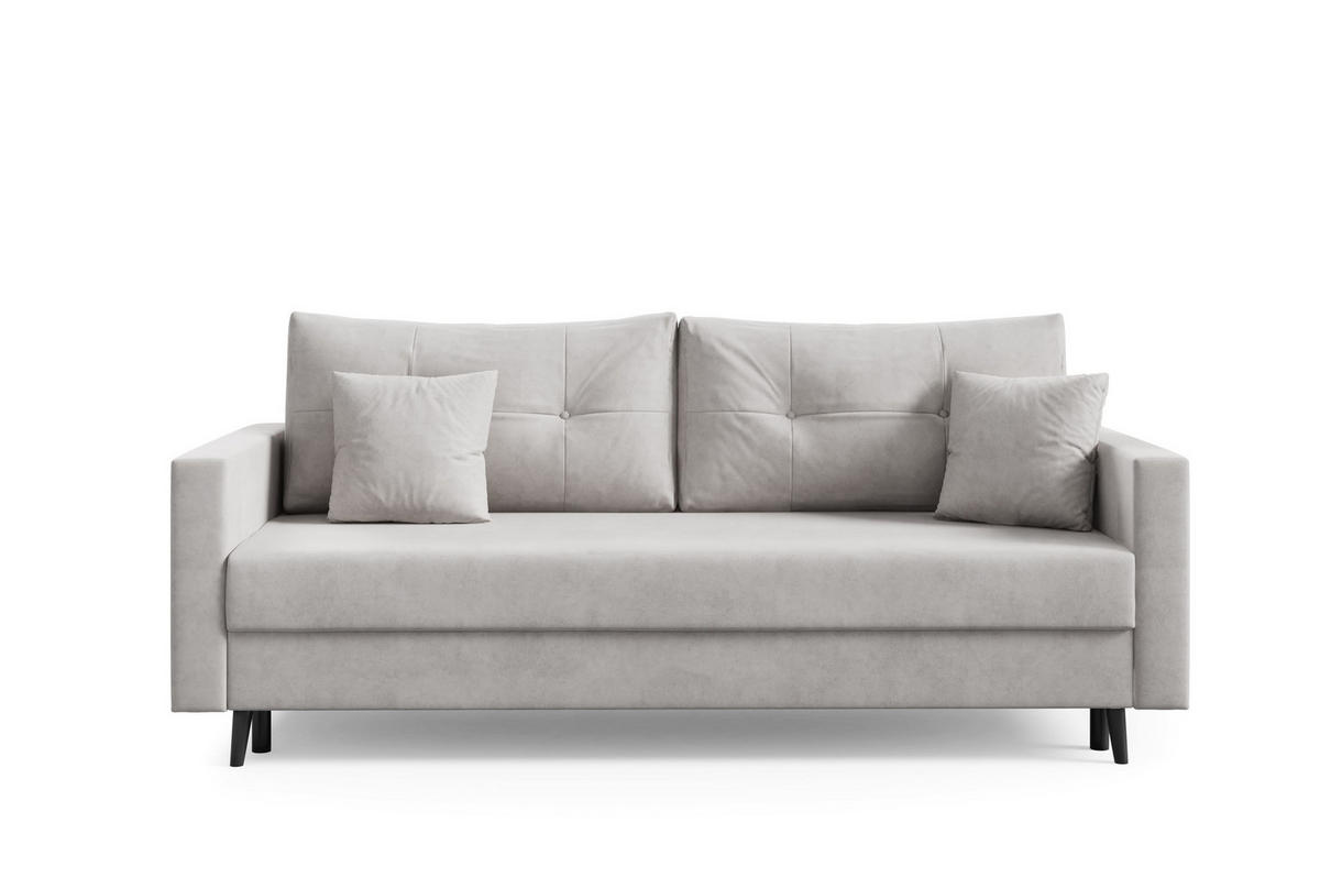 SCHLAFSOFA - Sofa Trevor - Hellgrau (Zetta 302) - Grau, Holz (208/96/98cm) - Möblo